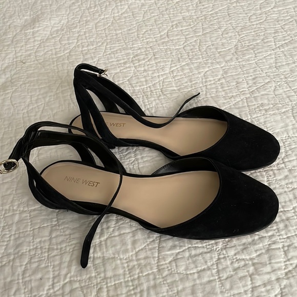Nine West Shoes - Nine West Black Ankle Strap Flats